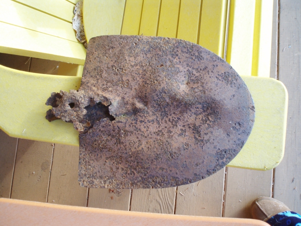 Shovel head circa 1850 found at Hyde Creek